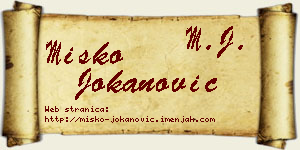 Miško Jokanović vizit kartica